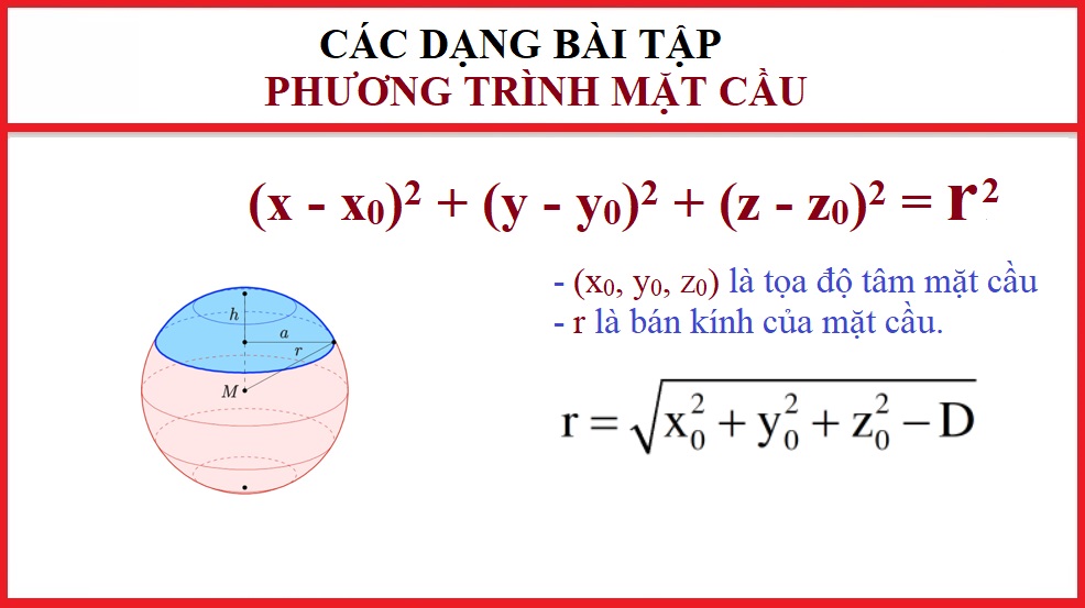 Phương trình mặt cầu